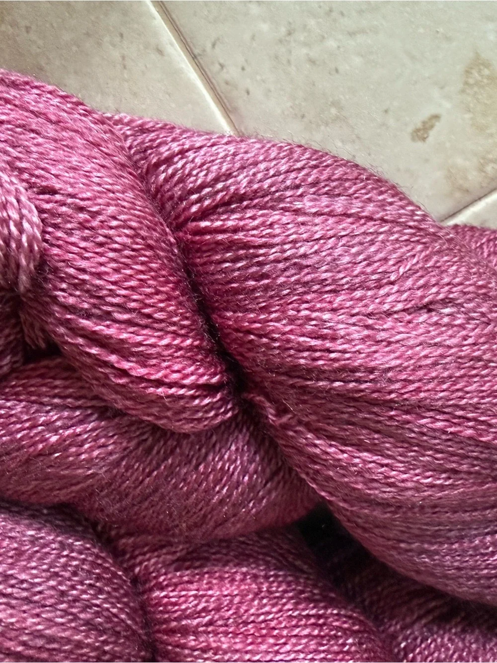 Gleem Lace Fiberspates Luxury Yarn - Deep Spiced Plum